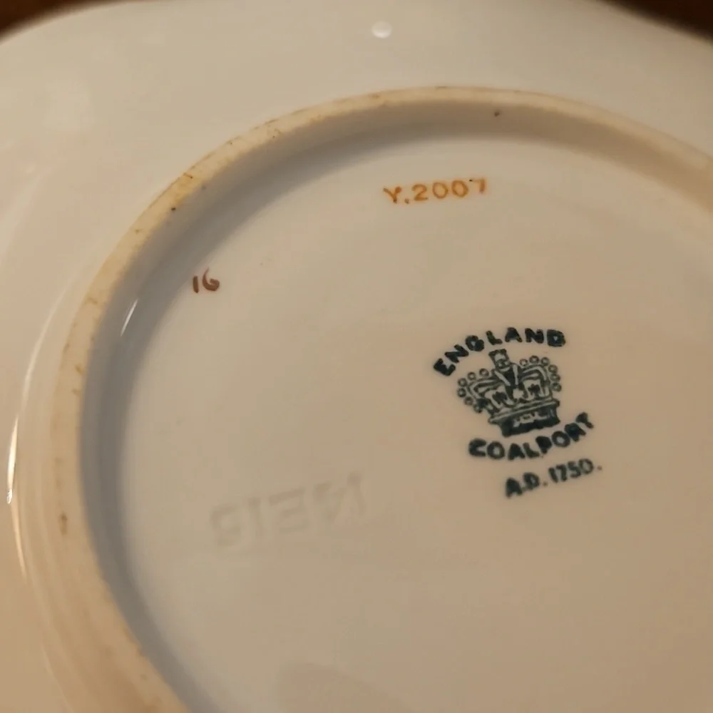 Antique COALPORT 1915 Gold Encrusted Pink Replacement Saucer #14E15